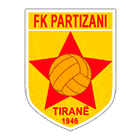 Флаг на футболен отбор гост Партизани Тирана