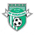 Флаг на футболен отбор домакин Дукагини Клина