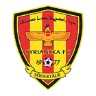 Флаг на футболен отбор домакин Сирианска Сьодертале
